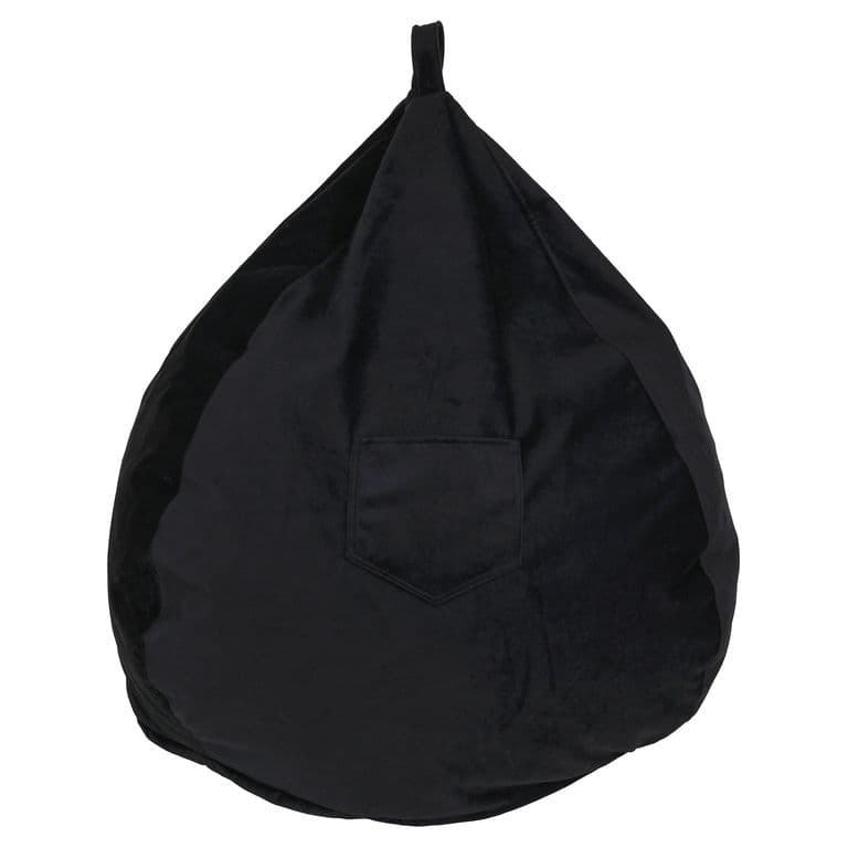 Pouf Pera Negro Felpa 100x120x120 cm Maxima Design