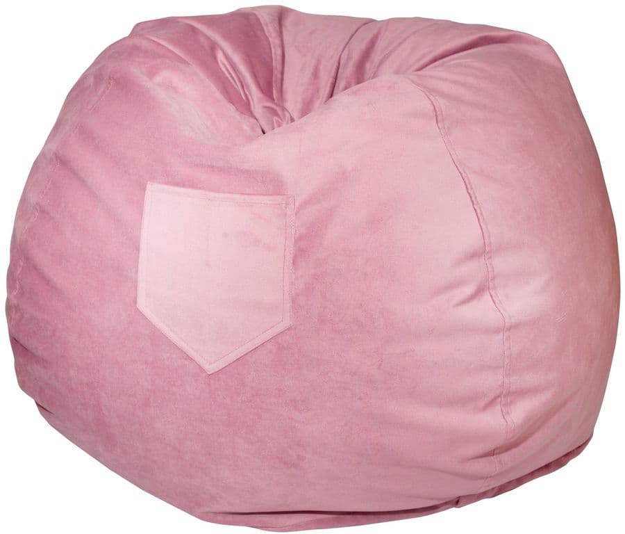 Pouf Pera Palo de Rosa Felpa 100x120x120 cm Maxima Design