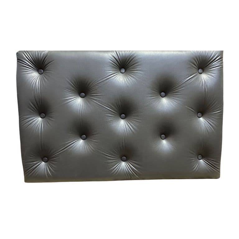 Respaldo 1 Plaza Gris Eco Cuero Muebles Rimar