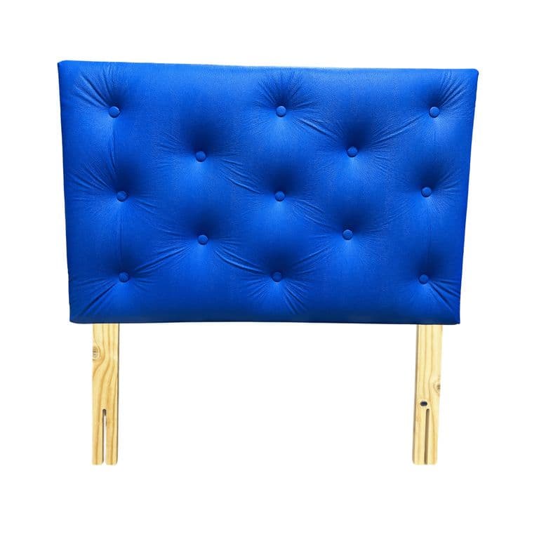 Respaldo 1 Plaza Azul Eco Cuero Muebles Rimar