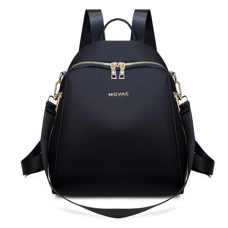 Mochila MOVAC Cartera Bolso Juvenil de Mujer Impermeable Multifuncional Negro TALLA UNICA