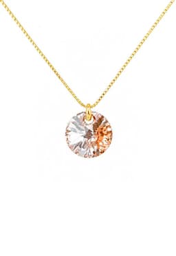 Collar Punto de Luz Gold 24K creado con cristales de Swarovski Golden Shadow Beige TALLA UNICA