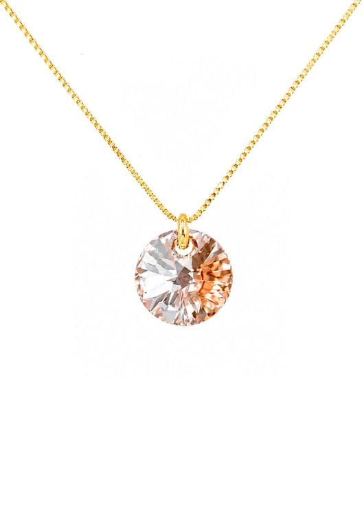 Collar Punto de Luz Gold 24K creado con cristales de Swarovski Golden Shadow Beige TALLA UNICA