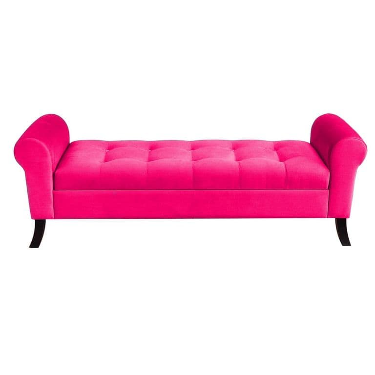 Banqueta Baul Alejandria Color Fucsia Tamano King 170x45x60cm
