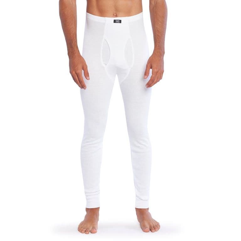 Calzoncillo Largo Algodon Blanco Blanco S