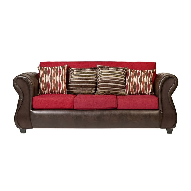 Sofa Verona 3C Tela Rojo