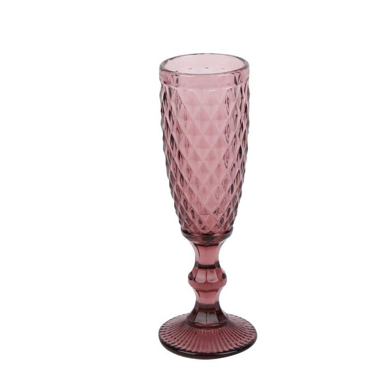 Set 6 copas vidrio rosado 160ml