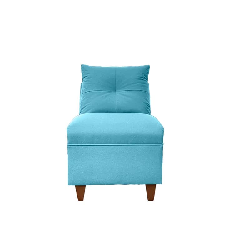 BUTACA MATEO CHENILLE TURQUESA PATA MADERA 1C