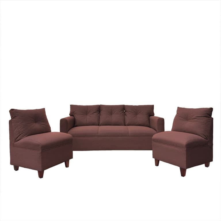 JUEGO LIVING MATEO CHENILLE CAFE PATA MADERA 3C1C1C