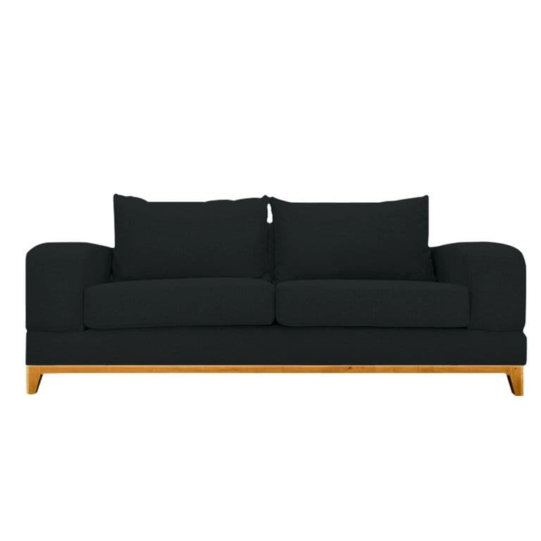 SOFA BASALTO FELPA NEGRO 3 CUERPOS