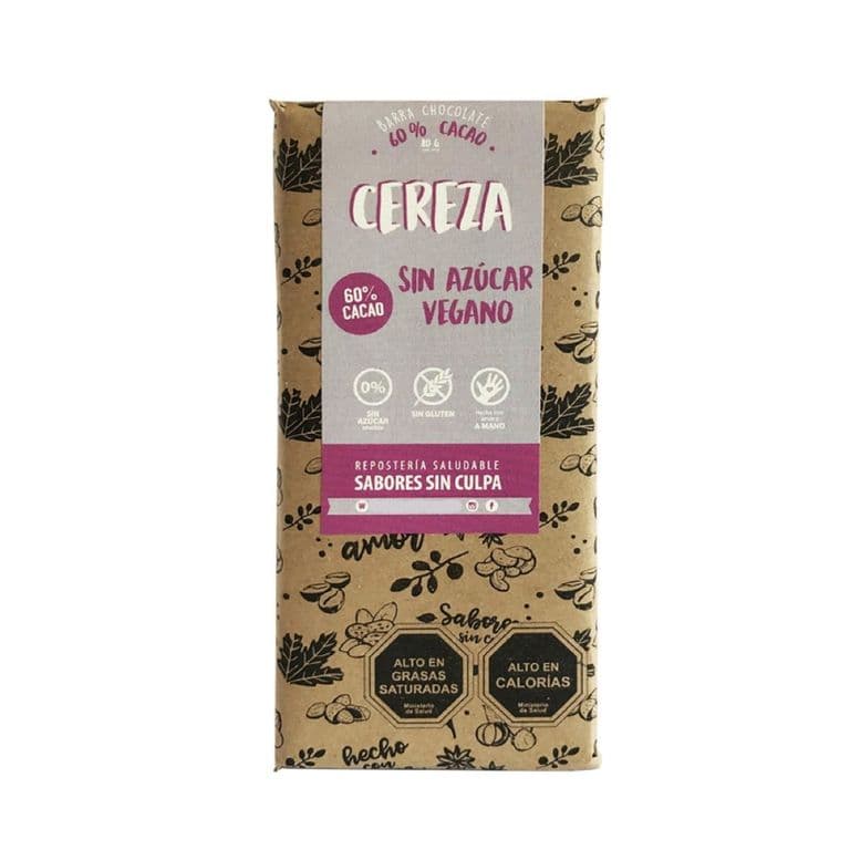 Chocolate Cacao con Cerezas Vegana