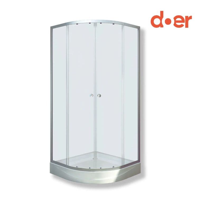 Shower Curvo 80x80x200cm Satin