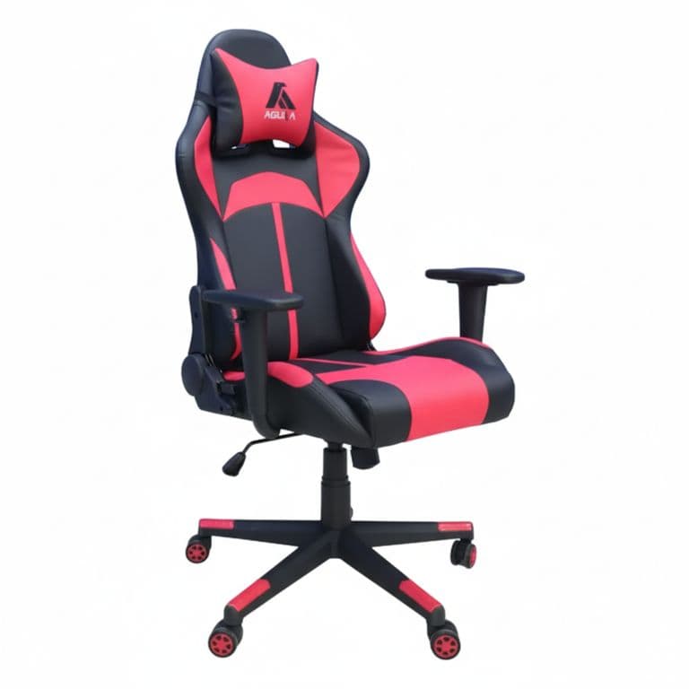Silla Gamer Vortex Reclinable de Cuero Sintetico - Negro y Rojo