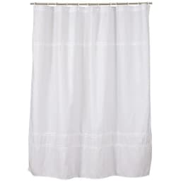 CORTINA DE BANO MEDIDA ESPECIAL COLOR BLANCO BOLILLO 200 x 200 CMS