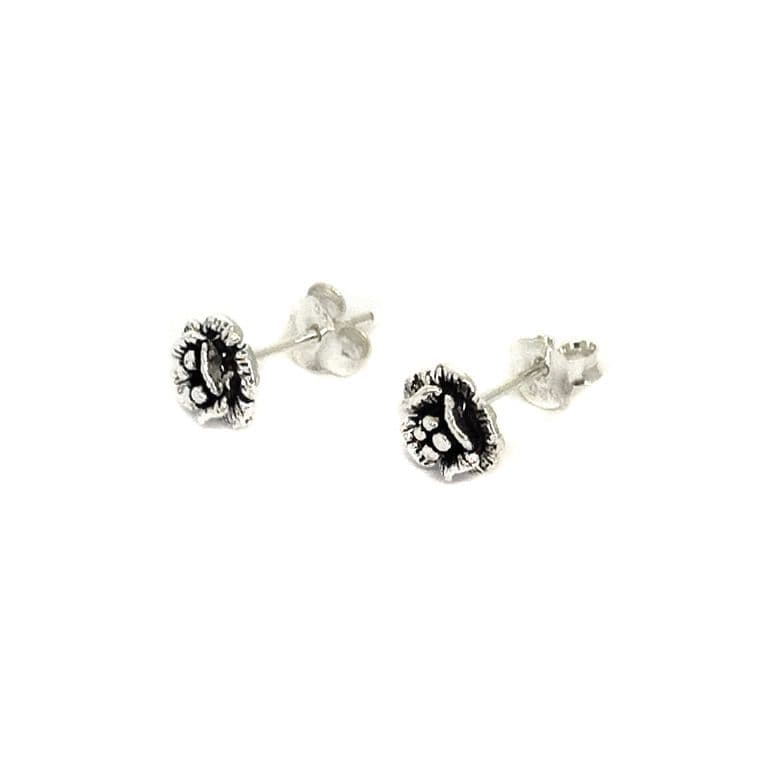 Aros Rosa Pistilo Plata Fina 925 Plateado TALLA UNICA