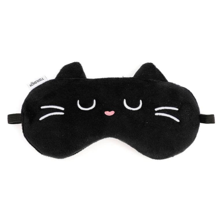 Antifaz para Dormir Negro con Diseno de Gato Negro