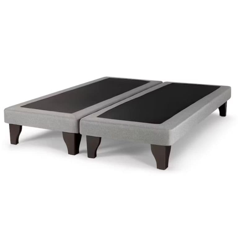Base De Cama Europea Gris Claro Felpa King