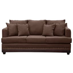 Sofa 3c estambul tachas tela chocolate 220 x 90 x 95