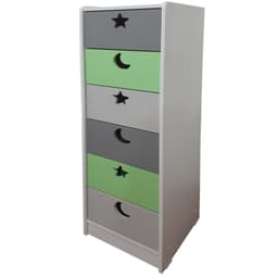 Cajonera SLIM 6 cajones verde gris