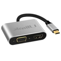 Hub Adaptador 4 en 1 Type-C a HDMI 4K + VGA + USB 3.0+ USB C