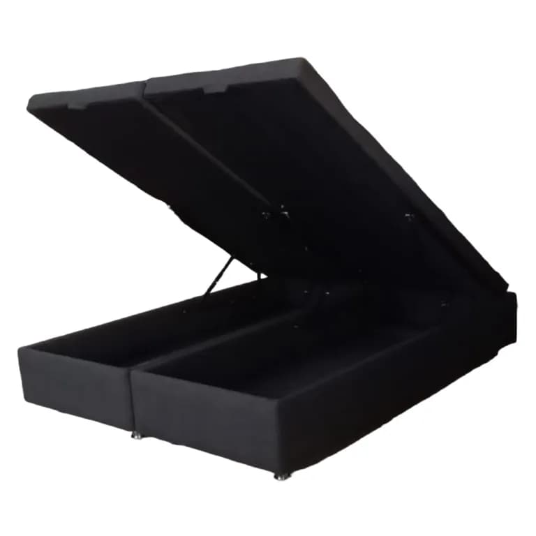 CAMA 1.9M BAUL FUNCIONAL LINO MARENGO KING DIVIDIDA.-