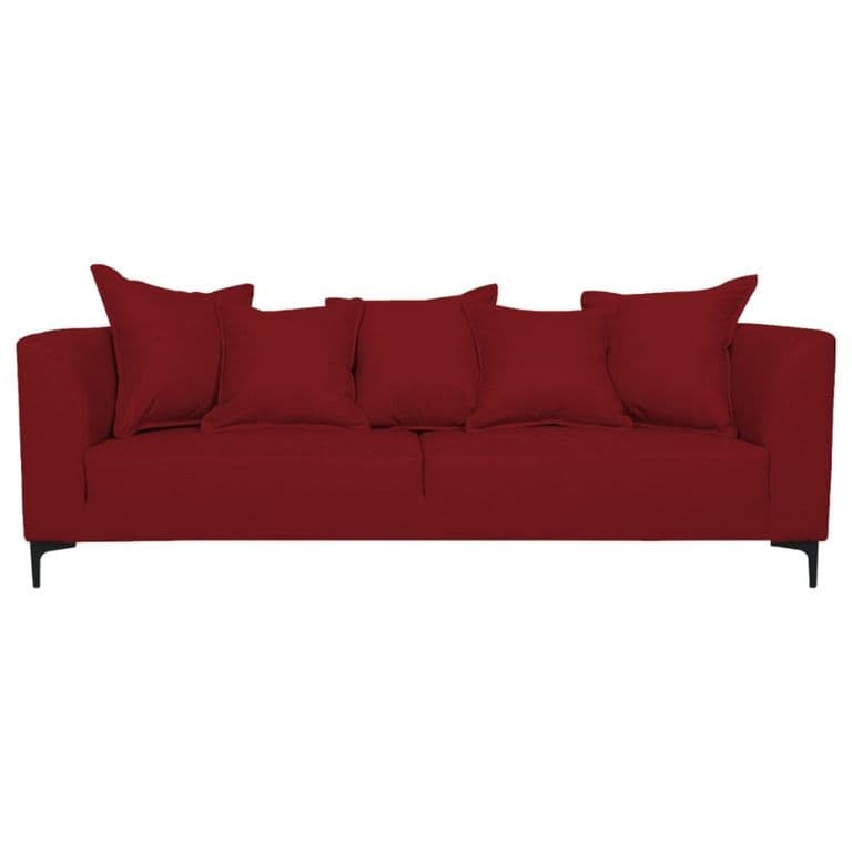 SOFA CORDELIA FELPA ROJO 2 CUERPOS
