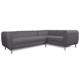 SECCIONAL LYNETTE CHENILLE TIPO LINO VERDE Gris humo