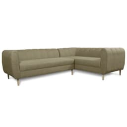 SECCIONAL LYNETTE FELPA VERDE Beige