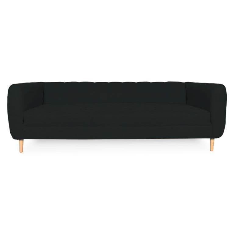 SOFA LYNETTE CHENILLE TIPO LINO GRAFITO 3 CUERPOS