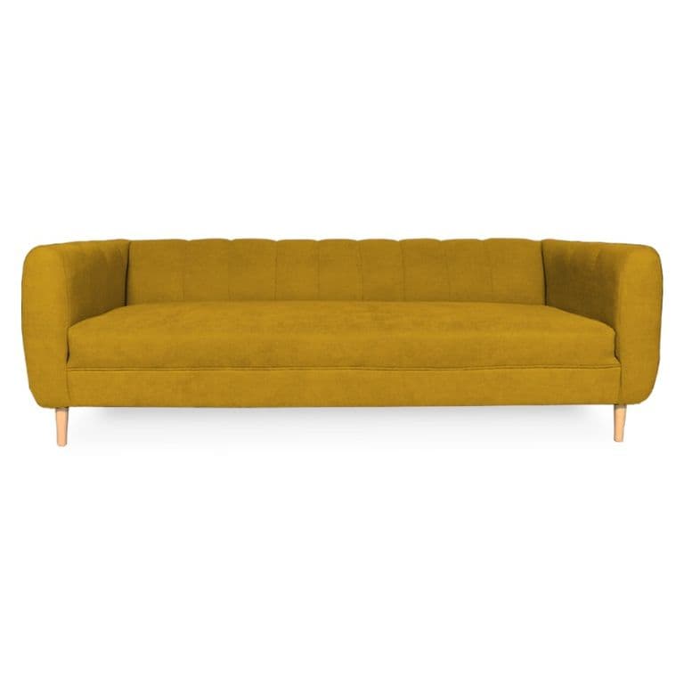 SOFA LYNETTE FELPA AMBARINO 3 CUERPOS