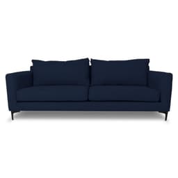 SOFA ALANNA CHENILLE TIPO LINO AZUL 2 CUERPOS