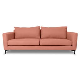 SOFA ALANNA CHENILLE TIPO LINO PALO ROSA 3 CUERPOS