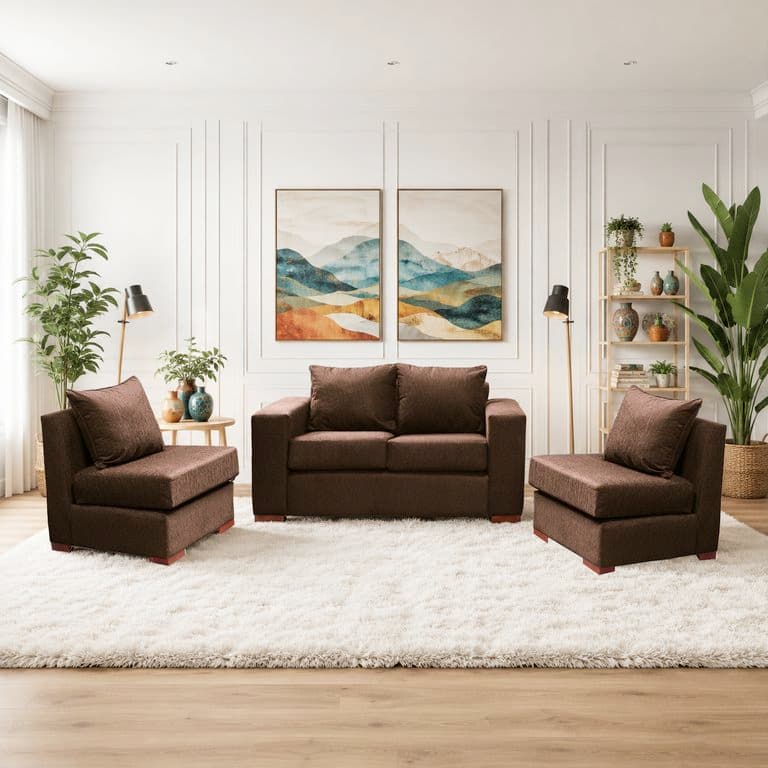 Living sofa 2 cuerpos + 2 sofa 1cuerpo Evans Cafe