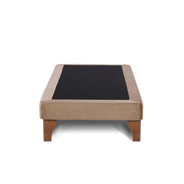 Base Europea Zen Tela Beige Y Patas De Madera