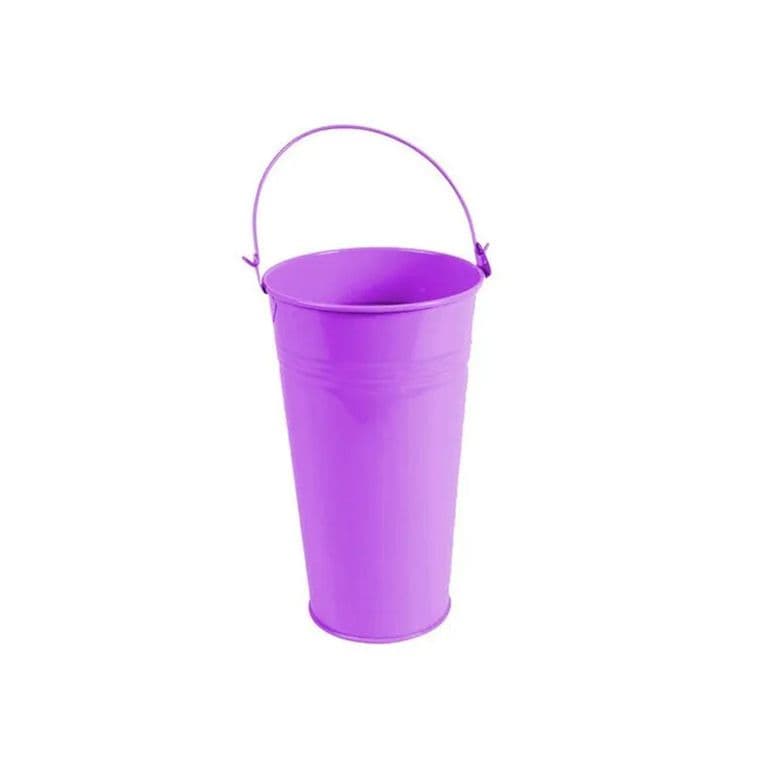Balde metalico lila 13x20cm