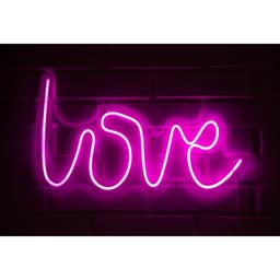 LETRERO ESTILO NEON LOVE ROSADOUSB355X61CM