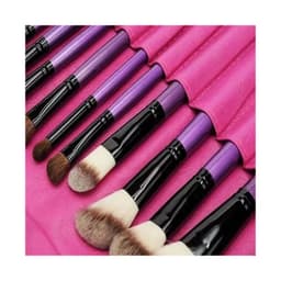 Set Profesional Manta Maquillaje 24 Brochas Rosada Gms