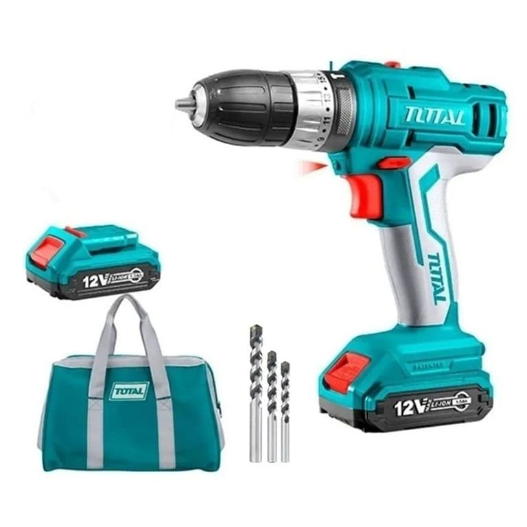 Taladro Atornillador Impacto Inalambrico 10mm 12v 2 baterias
