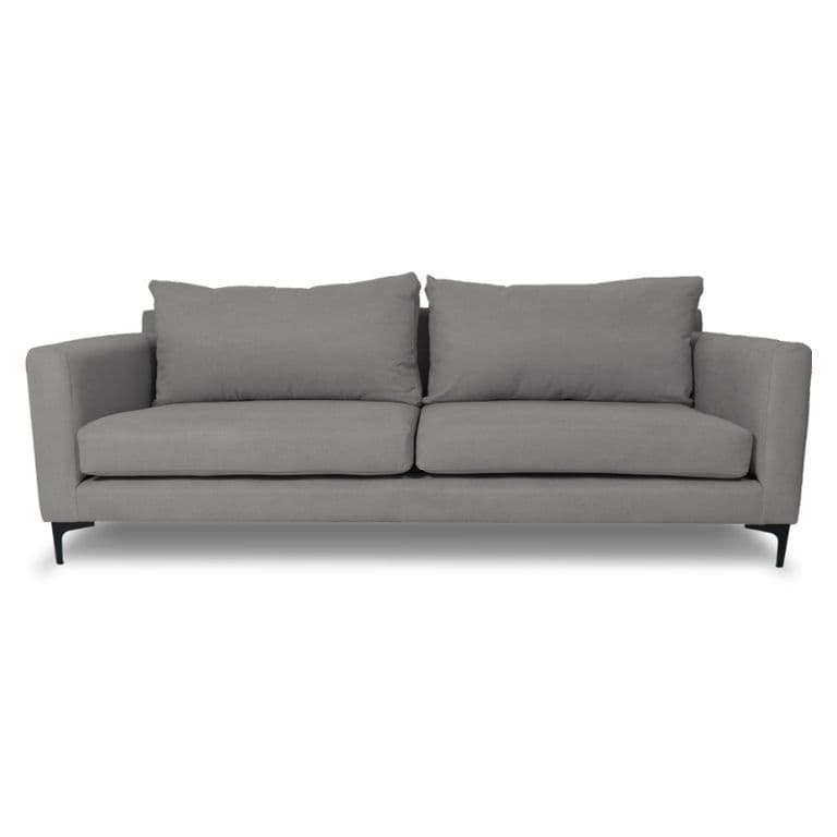 SOFA ALANNA FELPA GRIS 2 CUERPOS