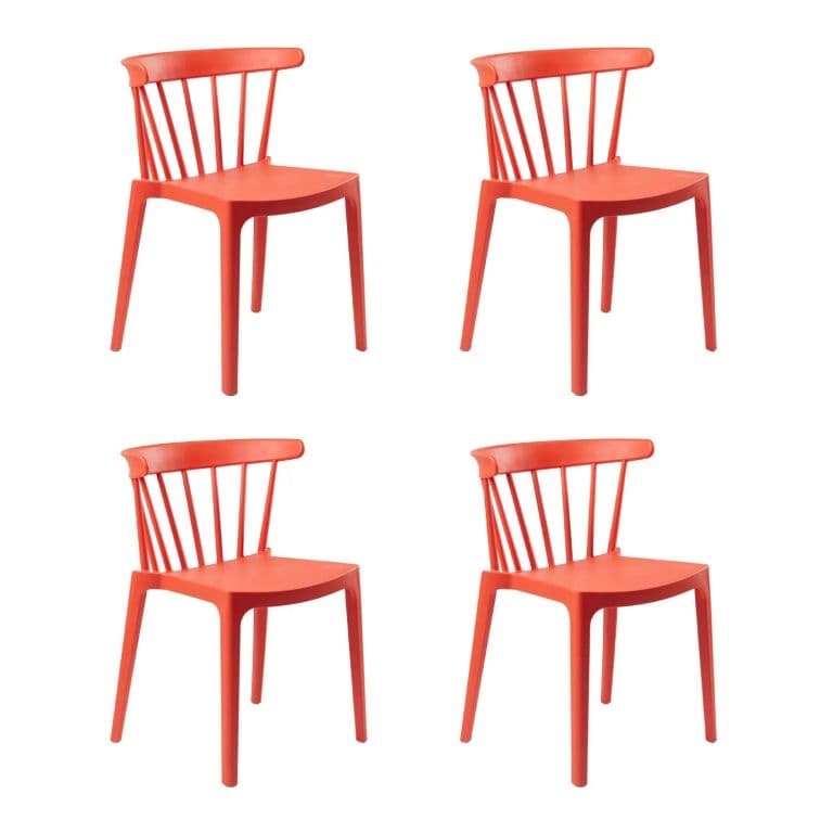 Pack 4 Sillas de Terraza Matera Roja