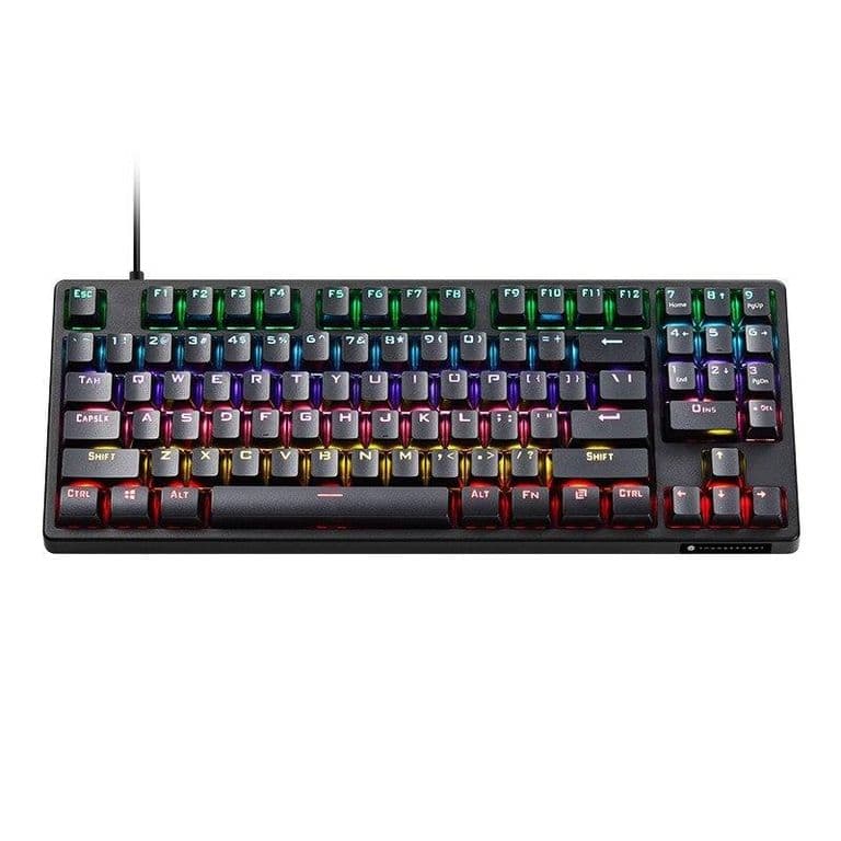 Teclado Gamer mecanico switch azul Cable USB RGB KG3089