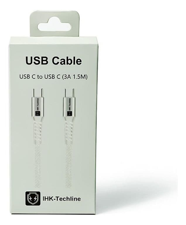 Cable C-C 1,5metros Carga Rapida Para Android y Iphone 15