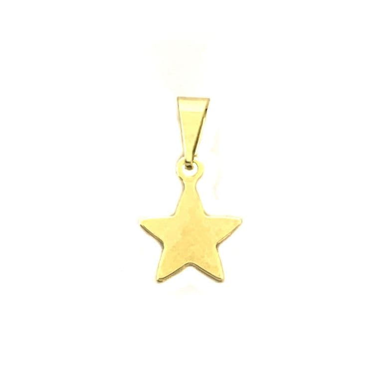 Colgante Estrella Plana Mini Enchapado Oro 18K Dorado TALLA UNICA