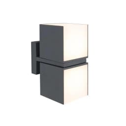 Aplique Cuba 2 Luces Negro 23w Luz Calida Ip54