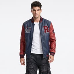 Chaqueta Ecocuero Hombre Italy For Man Rojo M