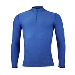 Polera Dry Fit Manga Larga Con Cierre Pale Azulino Hombre Azul Francia XL