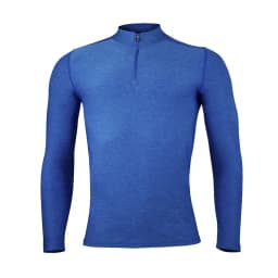 Polera Dry Fit Manga Larga Con Cierre Pale Azulino Hombre Azul Francia 3XL