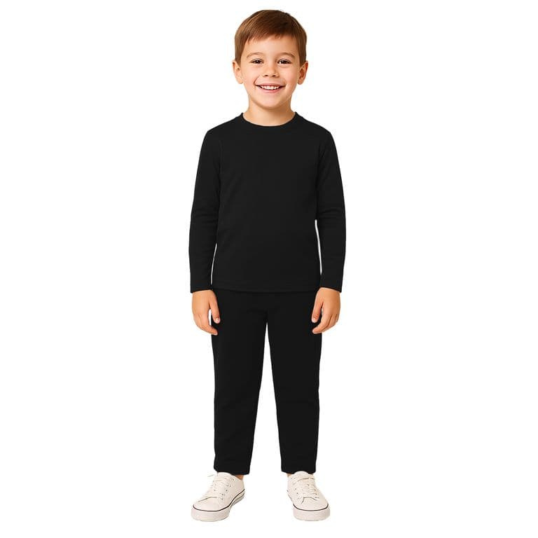 Conjunto Micropolar Primera Capa Blanford Ninos Negro 2