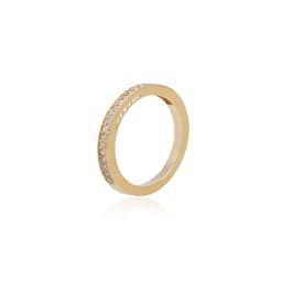 Anillo Compromiso de Oro 18Kt Cintillo Riel Circon Amarillo 14