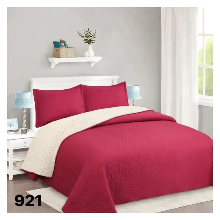 Cubrecama Sherpa King - Rojo M921